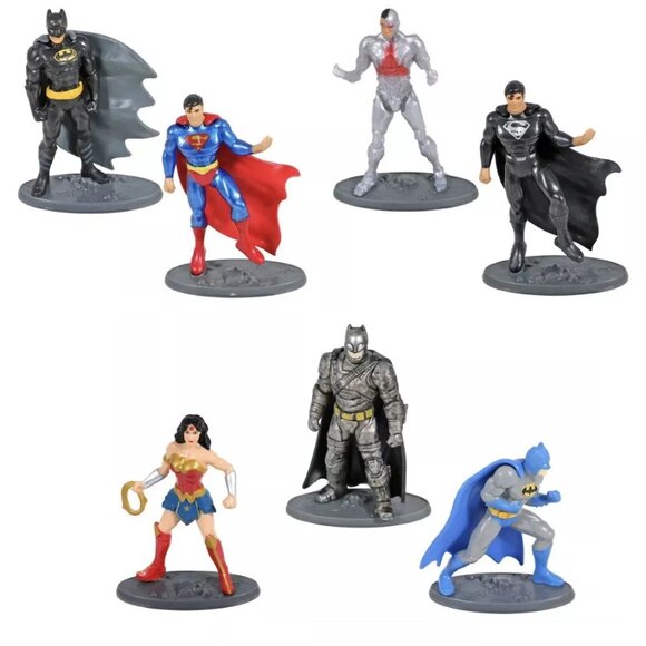 Set of (7) "Justice League" Superhero Mini Figures - DC Comics - Superman Batman - Picture 1 of 11